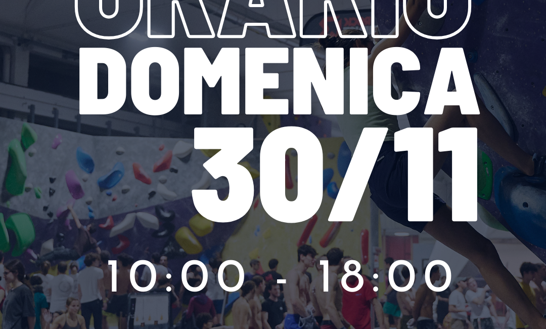 CHIUSURA ANTICIPATA 30/11